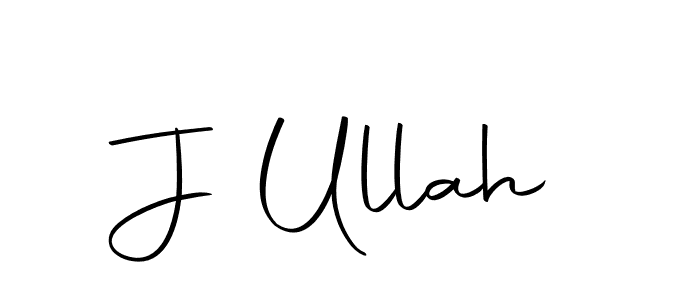 Create a beautiful signature design for name J Ullah. With this signature (Autography-DOLnW) fonts, you can make a handwritten signature for free. J Ullah signature style 10 images and pictures png