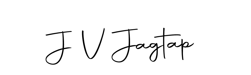 Create a beautiful signature design for name J V Jagtap. With this signature (Autography-DOLnW) fonts, you can make a handwritten signature for free. J V Jagtap signature style 10 images and pictures png