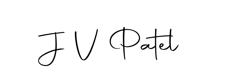 Create a beautiful signature design for name J V Patel. With this signature (Autography-DOLnW) fonts, you can make a handwritten signature for free. J V Patel signature style 10 images and pictures png