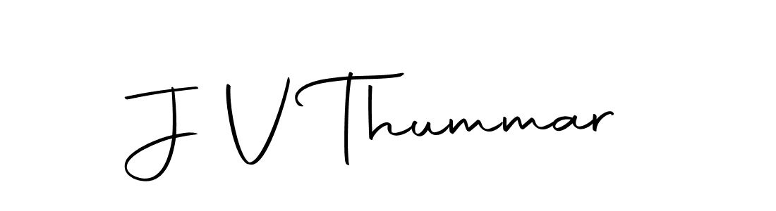 Create a beautiful signature design for name J V Thummar. With this signature (Autography-DOLnW) fonts, you can make a handwritten signature for free. J V Thummar signature style 10 images and pictures png