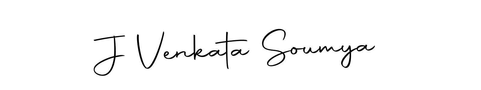 Create a beautiful signature design for name J Venkata Soumya. With this signature (Autography-DOLnW) fonts, you can make a handwritten signature for free. J Venkata Soumya signature style 10 images and pictures png