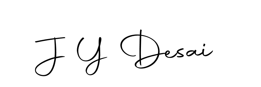 Design your own signature with our free online signature maker. With this signature software, you can create a handwritten (Autography-DOLnW) signature for name J Y Desai. J Y Desai signature style 10 images and pictures png