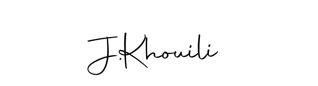 Similarly Autography-DOLnW is the best handwritten signature design. Signature creator online .You can use it as an online autograph creator for name J.  Khouili. J.  Khouili signature style 10 images and pictures png
