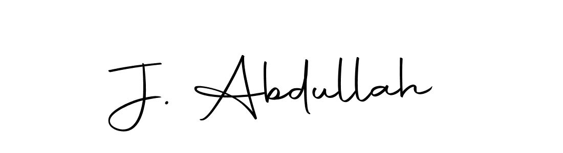 How to make J. Abdullah name signature. Use Autography-DOLnW style for creating short signs online. This is the latest handwritten sign. J. Abdullah signature style 10 images and pictures png