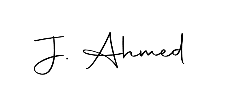 Use a signature maker to create a handwritten signature online. With this signature software, you can design (Autography-DOLnW) your own signature for name J. Ahmed. J. Ahmed signature style 10 images and pictures png