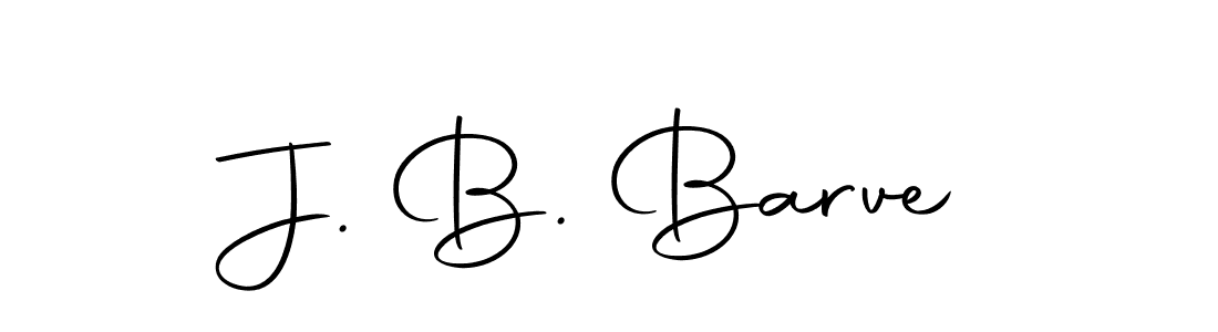 How to make J. B. Barve name signature. Use Autography-DOLnW style for creating short signs online. This is the latest handwritten sign. J. B. Barve signature style 10 images and pictures png