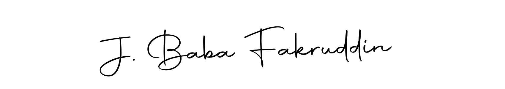 You should practise on your own different ways (Autography-DOLnW) to write your name (J. Baba Fakruddin) in signature. don't let someone else do it for you. J. Baba Fakruddin signature style 10 images and pictures png