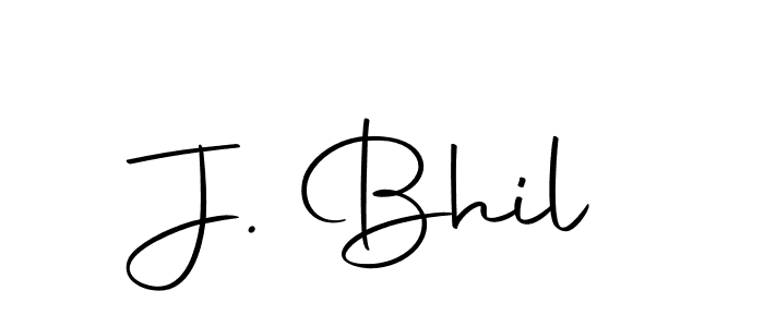 How to make J. Bhil name signature. Use Autography-DOLnW style for creating short signs online. This is the latest handwritten sign. J. Bhil signature style 10 images and pictures png