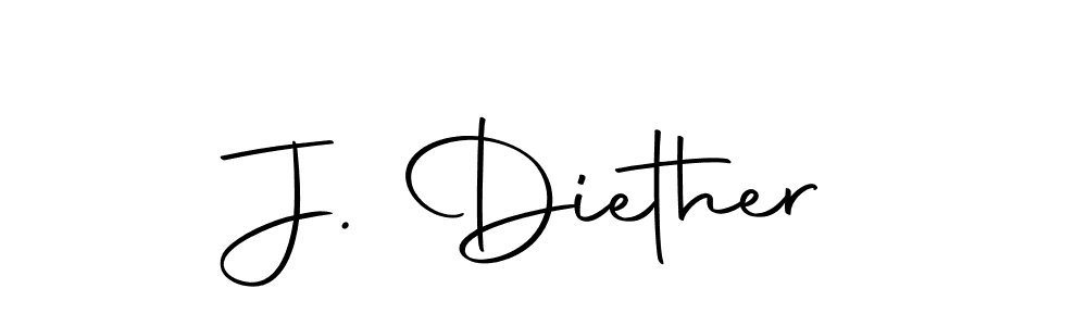 Design your own signature with our free online signature maker. With this signature software, you can create a handwritten (Autography-DOLnW) signature for name J. Diether. J. Diether signature style 10 images and pictures png