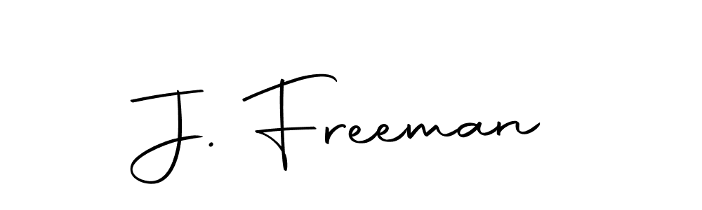 How to make J. Freeman signature? Autography-DOLnW is a professional autograph style. Create handwritten signature for J. Freeman name. J. Freeman signature style 10 images and pictures png