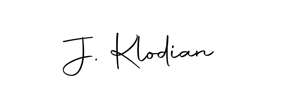 Make a beautiful signature design for name J. Klodian. With this signature (Autography-DOLnW) style, you can create a handwritten signature for free. J. Klodian signature style 10 images and pictures png