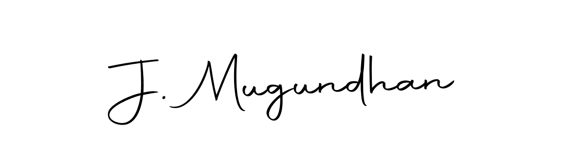 Make a beautiful signature design for name J. Mugundhan. With this signature (Autography-DOLnW) style, you can create a handwritten signature for free. J. Mugundhan signature style 10 images and pictures png