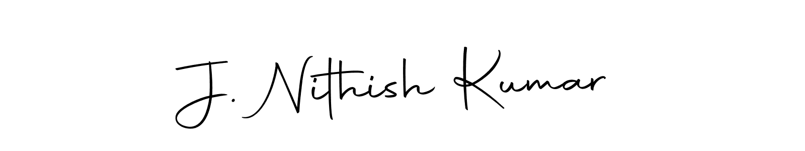 Create a beautiful signature design for name J. Nithish Kumar. With this signature (Autography-DOLnW) fonts, you can make a handwritten signature for free. J. Nithish Kumar signature style 10 images and pictures png