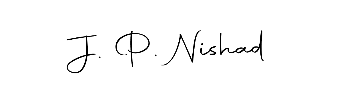 Also we have J. P. Nishad name is the best signature style. Create professional handwritten signature collection using Autography-DOLnW autograph style. J. P. Nishad signature style 10 images and pictures png