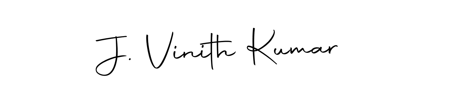 Create a beautiful signature design for name J. Vinith Kumar. With this signature (Autography-DOLnW) fonts, you can make a handwritten signature for free. J. Vinith Kumar signature style 10 images and pictures png