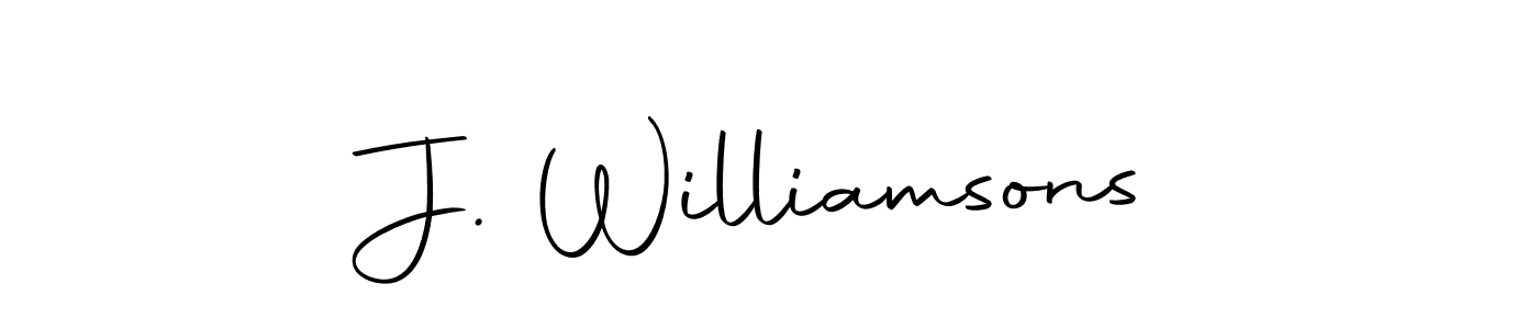 Design your own signature with our free online signature maker. With this signature software, you can create a handwritten (Autography-DOLnW) signature for name J. Williamsons. J. Williamsons signature style 10 images and pictures png