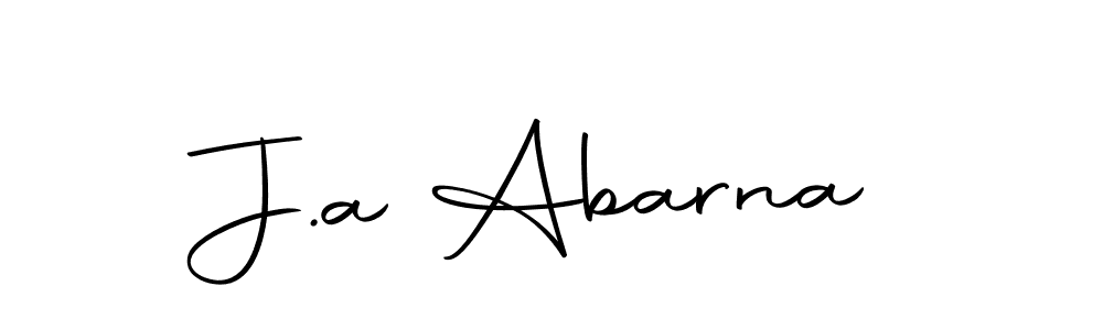 Also we have J.a Abarna name is the best signature style. Create professional handwritten signature collection using Autography-DOLnW autograph style. J.a Abarna signature style 10 images and pictures png