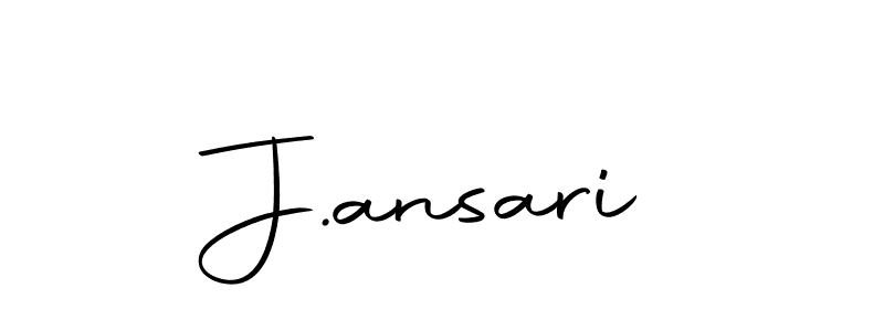 The best way (Autography-DOLnW) to make a short signature is to pick only two or three words in your name. The name J.ansari include a total of six letters. For converting this name. J.ansari signature style 10 images and pictures png