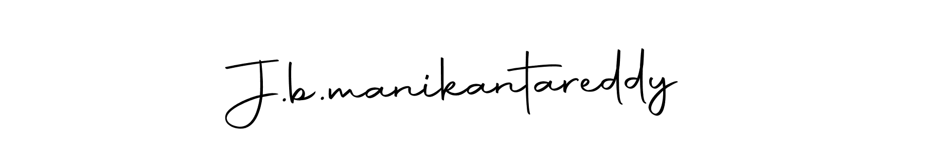 How to make J.b.manikantareddy name signature. Use Autography-DOLnW style for creating short signs online. This is the latest handwritten sign. J.b.manikantareddy signature style 10 images and pictures png