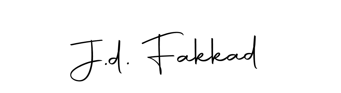 J.d. Fakkad stylish signature style. Best Handwritten Sign (Autography-DOLnW) for my name. Handwritten Signature Collection Ideas for my name J.d. Fakkad. J.d. Fakkad signature style 10 images and pictures png