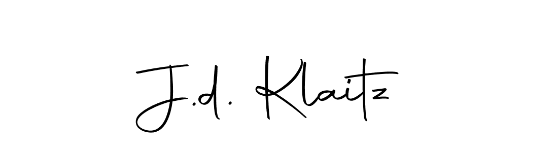 How to make J.d. Klaitz name signature. Use Autography-DOLnW style for creating short signs online. This is the latest handwritten sign. J.d. Klaitz signature style 10 images and pictures png