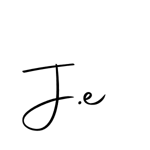 Create a beautiful signature design for name J.e. With this signature (Autography-DOLnW) fonts, you can make a handwritten signature for free. J.e signature style 10 images and pictures png