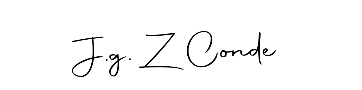 How to make J.g. Z Conde name signature. Use Autography-DOLnW style for creating short signs online. This is the latest handwritten sign. J.g. Z Conde signature style 10 images and pictures png