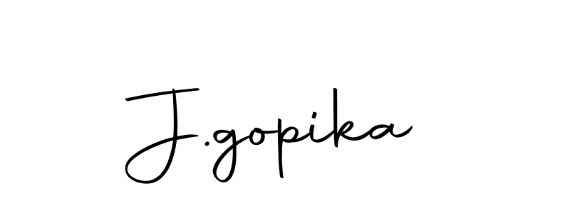 You should practise on your own different ways (Autography-DOLnW) to write your name (J.gopika) in signature. don't let someone else do it for you. J.gopika signature style 10 images and pictures png