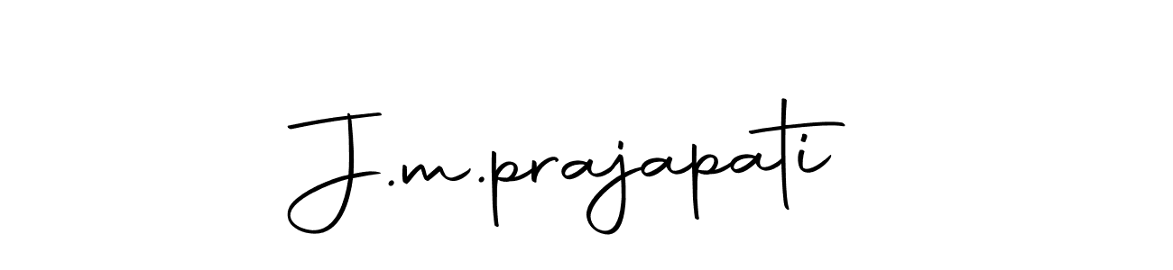 Create a beautiful signature design for name J.m.prajapati. With this signature (Autography-DOLnW) fonts, you can make a handwritten signature for free. J.m.prajapati signature style 10 images and pictures png