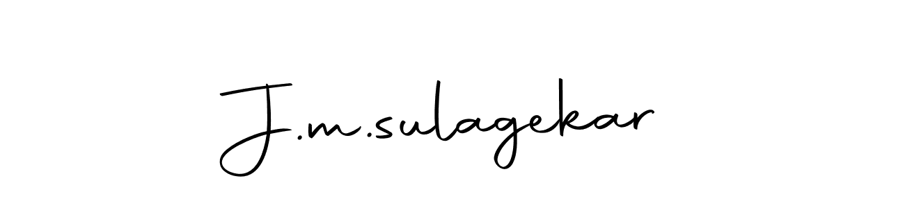 Create a beautiful signature design for name J.m.sulagekar. With this signature (Autography-DOLnW) fonts, you can make a handwritten signature for free. J.m.sulagekar signature style 10 images and pictures png