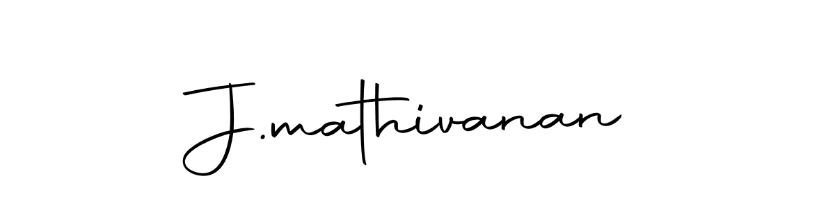 Design your own signature with our free online signature maker. With this signature software, you can create a handwritten (Autography-DOLnW) signature for name J.mathivanan. J.mathivanan signature style 10 images and pictures png