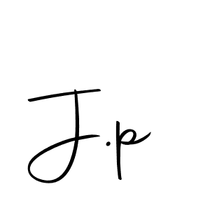 Create a beautiful signature design for name J.p. With this signature (Autography-DOLnW) fonts, you can make a handwritten signature for free. J.p signature style 10 images and pictures png