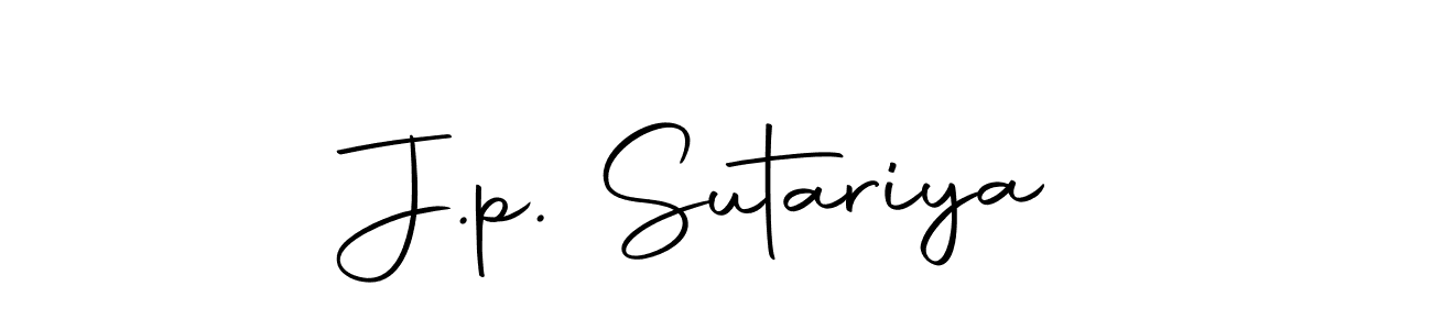 The best way (Autography-DOLnW) to make a short signature is to pick only two or three words in your name. The name J.p. Sutariya include a total of six letters. For converting this name. J.p. Sutariya signature style 10 images and pictures png