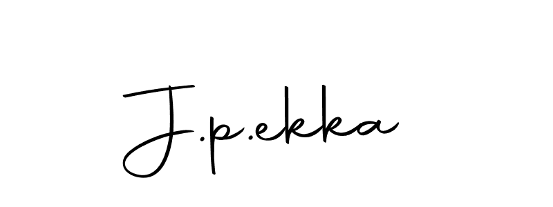 Design your own signature with our free online signature maker. With this signature software, you can create a handwritten (Autography-DOLnW) signature for name J.p.ekka. J.p.ekka signature style 10 images and pictures png