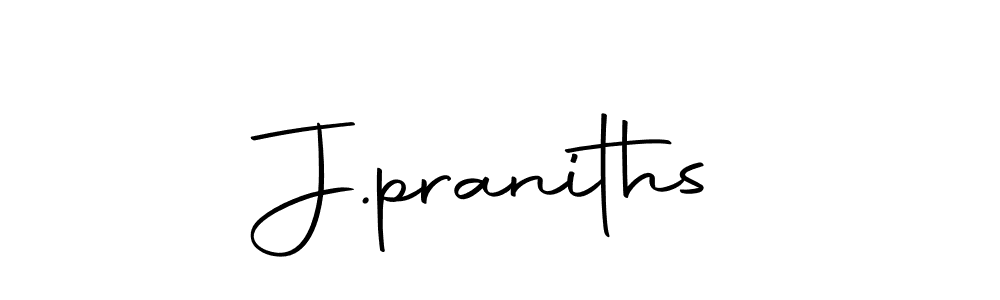 Create a beautiful signature design for name J.praniths. With this signature (Autography-DOLnW) fonts, you can make a handwritten signature for free. J.praniths signature style 10 images and pictures png
