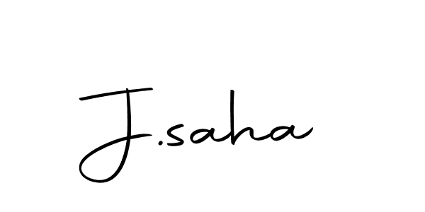 Design your own signature with our free online signature maker. With this signature software, you can create a handwritten (Autography-DOLnW) signature for name J.saha. J.saha signature style 10 images and pictures png