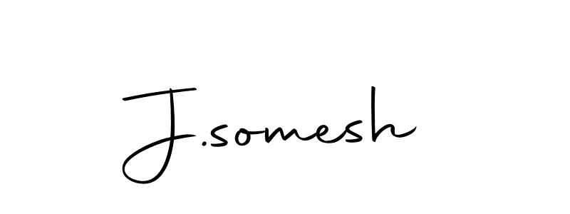 Design your own signature with our free online signature maker. With this signature software, you can create a handwritten (Autography-DOLnW) signature for name J.somesh. J.somesh signature style 10 images and pictures png