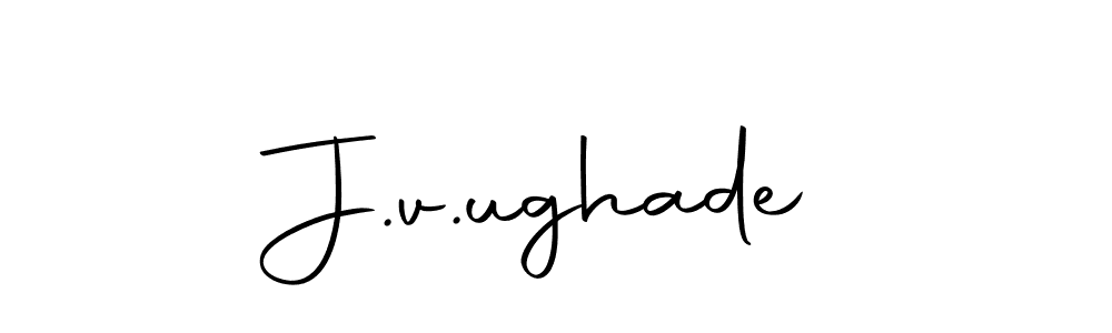 J.v.ughade stylish signature style. Best Handwritten Sign (Autography-DOLnW) for my name. Handwritten Signature Collection Ideas for my name J.v.ughade. J.v.ughade signature style 10 images and pictures png