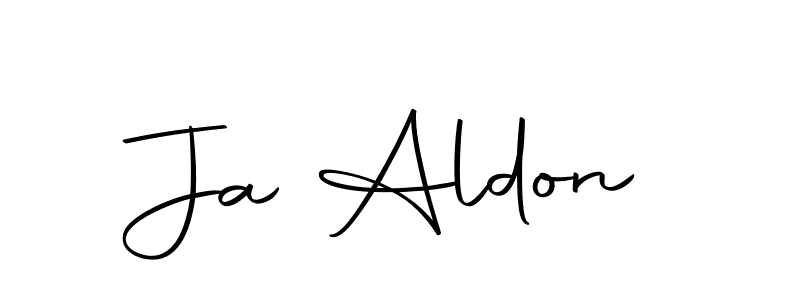Design your own signature with our free online signature maker. With this signature software, you can create a handwritten (Autography-DOLnW) signature for name Ja Aldon. Ja Aldon signature style 10 images and pictures png