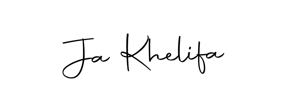 Create a beautiful signature design for name Ja Khelifa. With this signature (Autography-DOLnW) fonts, you can make a handwritten signature for free. Ja Khelifa signature style 10 images and pictures png