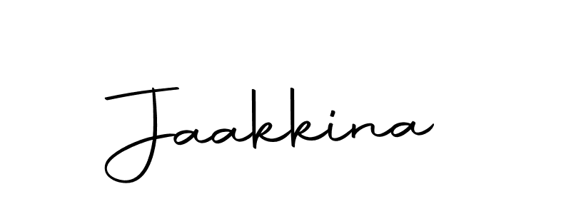 Use a signature maker to create a handwritten signature online. With this signature software, you can design (Autography-DOLnW) your own signature for name Jaakkina. Jaakkina signature style 10 images and pictures png