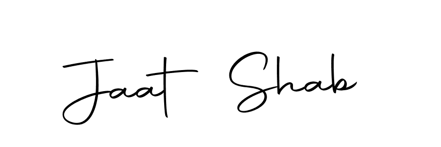 Use a signature maker to create a handwritten signature online. With this signature software, you can design (Autography-DOLnW) your own signature for name Jaat Shab. Jaat Shab signature style 10 images and pictures png