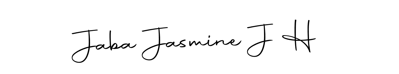 Jaba Jasmine J H stylish signature style. Best Handwritten Sign (Autography-DOLnW) for my name. Handwritten Signature Collection Ideas for my name Jaba Jasmine J H. Jaba Jasmine J H signature style 10 images and pictures png