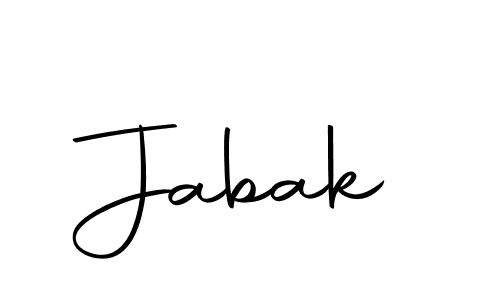 Create a beautiful signature design for name Jabak. With this signature (Autography-DOLnW) fonts, you can make a handwritten signature for free. Jabak signature style 10 images and pictures png