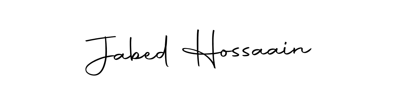 You can use this online signature creator to create a handwritten signature for the name Jabed Hossaain. This is the best online autograph maker. Jabed Hossaain signature style 10 images and pictures png