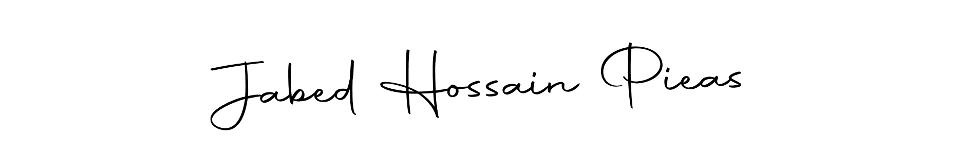 How to make Jabed Hossain Pieas name signature. Use Autography-DOLnW style for creating short signs online. This is the latest handwritten sign. Jabed Hossain Pieas signature style 10 images and pictures png