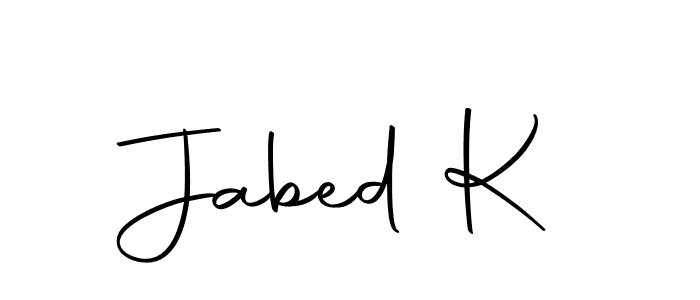 You should practise on your own different ways (Autography-DOLnW) to write your name (Jabed K) in signature. don't let someone else do it for you. Jabed K signature style 10 images and pictures png