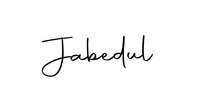 You should practise on your own different ways (Autography-DOLnW) to write your name (Jabedul) in signature. don't let someone else do it for you. Jabedul signature style 10 images and pictures png