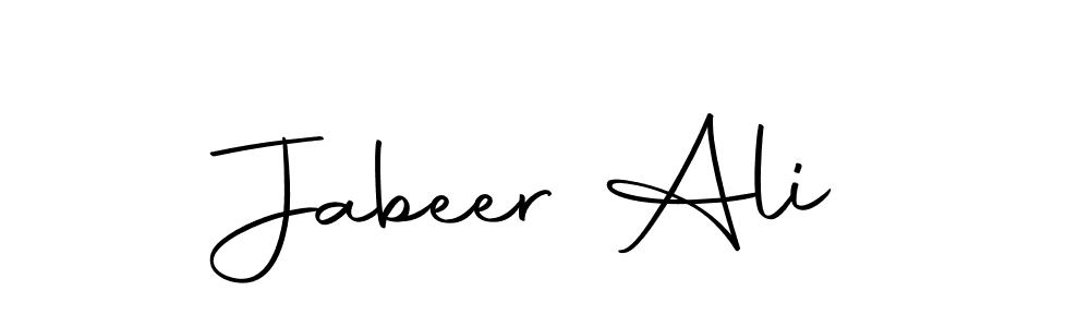 Create a beautiful signature design for name Jabeer Ali. With this signature (Autography-DOLnW) fonts, you can make a handwritten signature for free. Jabeer Ali signature style 10 images and pictures png