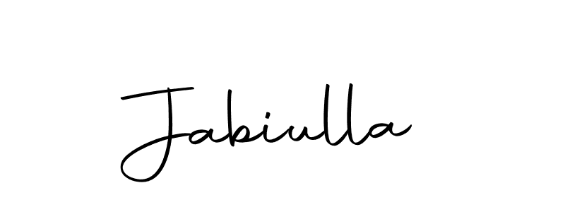 Use a signature maker to create a handwritten signature online. With this signature software, you can design (Autography-DOLnW) your own signature for name Jabiulla. Jabiulla signature style 10 images and pictures png